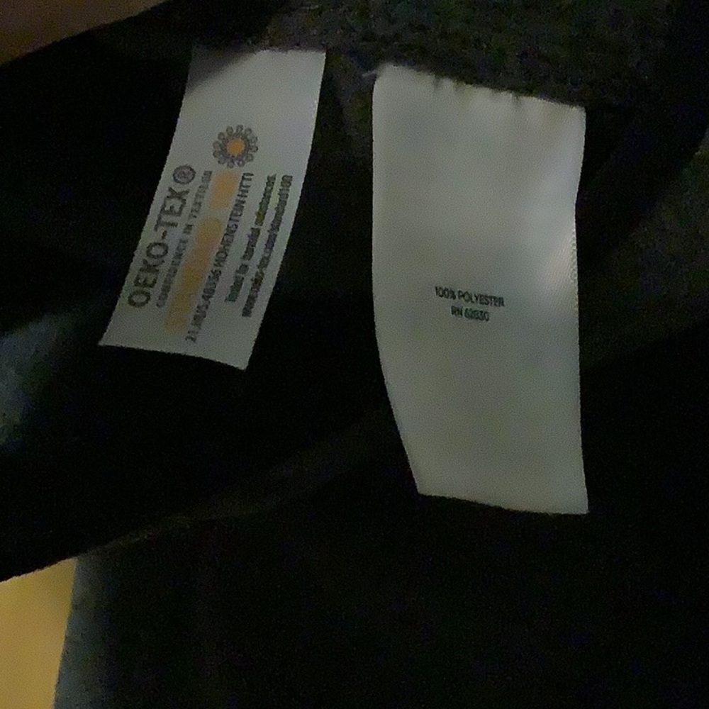 Lands’ End gray and black fleece full zip, size large - Picture 4 of 5